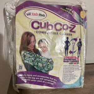 Brand new baby carrier that converts 4 carrying ways and then to a diaper bag